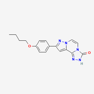 molecular formula C17H17N5O2 B2380678 9-(4-butoxyphenyl)pyrazolo[1,5-a][1,2,4]triazolo[3,4-c]pyrazin-3(2H)-one CAS No. 1255777-64-0