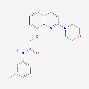 molecular formula C22H23N3O3 B2380680 2-((2-吗啉基喹啉-8-基)氧基)-N-(间甲苯基)乙酰胺 CAS No. 941989-23-7