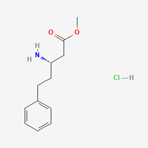 molecular formula C12H18ClNO2 B2380683 盐酸甲基 (S)-3-氨基-5-苯基戊酸酯 CAS No. 2086201-19-4