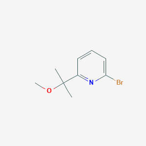 molecular formula C9H12BrNO B2380693 2-Bromo-6-(2-methoxypropan-2-yl)pyridine CAS No. 1602682-09-6
