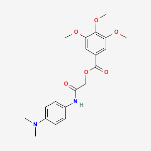 molecular formula C20H24N2O6 B2380697 {[4-(Dimethylamino)phenyl]carbamoyl}methyl 3,4,5-trimethoxybenzoate CAS No. 386262-36-8