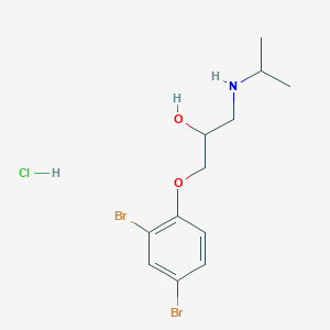 molecular formula C12H18Br2ClNO2 B2380709 1-(2,4-Dibromophenoxy)-3-(isopropylamino)propan-2-ol hydrochloride CAS No. 1217116-50-1