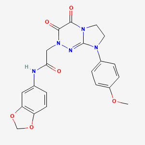 B2380712 N-(1,3-benzodioxol-5-yl)-2-[8-(4-methoxyphenyl)-3,4-dioxo-6,7-dihydroimidazo[2,1-c][1,2,4]triazin-2-yl]acetamide CAS No. 941890-28-4
