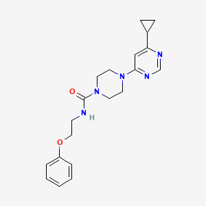 molecular formula C20H25N5O2 B2380717 4-(6-cyclopropylpyrimidin-4-yl)-N-(2-phenoxyethyl)piperazine-1-carboxamide CAS No. 1797289-14-5
