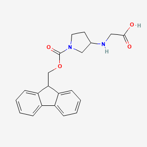 molecular formula C21H22N2O4 B2380719 2-[(1-{[(9H-fluoren-9-yl)methoxy]carbonyl}pyrrolidin-3-yl)amino]acetic acid CAS No. 2138243-70-4