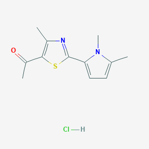 1-[2-(1,5-Dimethyl-1H-pyrrol-2-yl)-4-methyl-1,3-thiazol-5-yl]ethanone hydrochloride