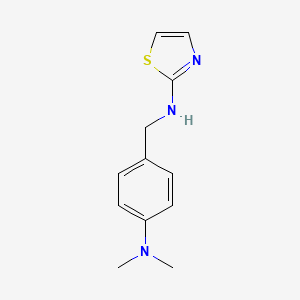 molecular formula C12H15N3S B2380723 (4-Dimethylamino-benzyl)-thiazol-2-yl-amine CAS No. 13159-95-0