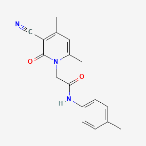 molecular formula C17H17N3O2 B2380724 2-(3-氰基-4,6-二甲基-2-氧代吡啶-1-基)-N-(4-甲苯基)乙酰胺 CAS No. 941882-39-9