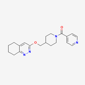 molecular formula C20H24N4O2 B2380731 吡啶-4-基(4-(((5,6,7,8-四氢环辛诺林-3-基)氧基)甲基)哌啶-1-基)甲酮 CAS No. 2320376-73-4