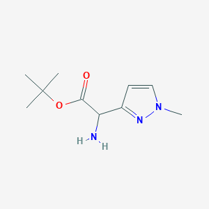 molecular formula C10H17N3O2 B2380735 Tert-butyl 2-amino-2-(1-methylpyrazol-3-yl)acetate CAS No. 2248260-09-3