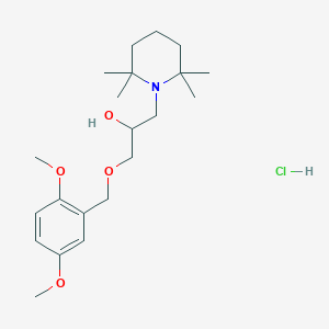 molecular formula C21H36ClNO4 B2380736 1-((2,5-Dimethoxybenzyl)oxy)-3-(2,2,6,6-tetramethylpiperidin-1-yl)propan-2-ol hydrochloride CAS No. 1185552-05-9