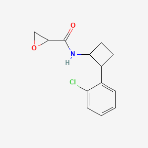 molecular formula C13H14ClNO2 B2380759 N-[2-(2-Chlorophenyl)cyclobutyl]oxirane-2-carboxamide CAS No. 2411299-03-9