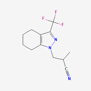 2-methyl-3-[3-(trifluoromethyl)-4,5,6,7-tetrahydro-1H-indazol-1-yl]propanenitrile