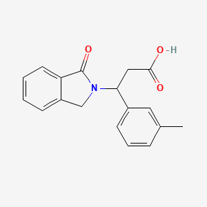 molecular formula C18H17NO3 B2380774 3-(3-methylphenyl)-3-(1-oxo-1,3-dihydro-2H-isoindol-2-yl)propanoic acid CAS No. 478260-02-5