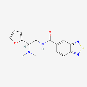 molecular formula C15H16N4O2S B2380780 N-(2-(dimethylamino)-2-(furan-2-yl)ethyl)benzo[c][1,2,5]thiadiazole-5-carboxamide CAS No. 1208823-87-3