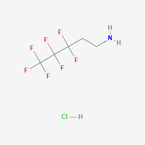 molecular formula C5H7ClF7N B2380784 3,3,4,4,5,5,5-七氟戊基胺；盐酸盐 CAS No. 2418728-75-1
