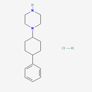 molecular formula C16H25ClN2 B2380790 1-(4-苯基-环己基)-哌嗪盐酸盐 CAS No. 1052539-25-9