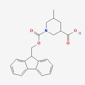 molecular formula C22H23NO4 B2380797 1-{[(9H-fluoren-9-yl)methoxy]carbonyl}-5-methylpiperidine-3-carboxylic acid CAS No. 1936540-49-6