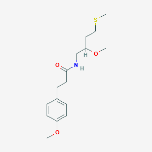 molecular formula C16H25NO3S B2380801 N-(2-Methoxy-4-methylsulfanylbutyl)-3-(4-methoxyphenyl)propanamide CAS No. 2320854-81-5