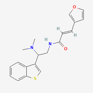 molecular formula C19H20N2O2S B2380804 (E)-N-(2-(苯并[b]噻吩-3-基)-2-(二甲氨基)乙基)-3-(呋喃-3-基)丙烯酰胺 CAS No. 2034996-80-8