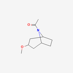 molecular formula C10H17NO2 B2380805 1-((1R,5S)-3-methoxy-8-azabicyclo[3.2.1]octan-8-yl)ethanone CAS No. 2327232-33-5
