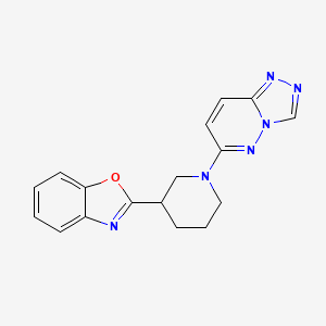 molecular formula C17H16N6O B2380807 2-[1-([1,2,4]Triazolo[4,3-b]pyridazin-6-yl)piperidin-3-yl]-1,3-benzoxazole CAS No. 2329530-56-3