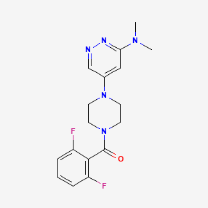 molecular formula C17H19F2N5O B2380812 (2,6-二氟苯基)(4-(6-(二甲氨基)哒嗪-4-基)哌嗪-1-基)甲酮 CAS No. 1795489-78-9