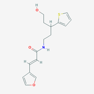 molecular formula C16H19NO3S B2380815 (E)-3-(furan-3-yl)-N-(5-hydroxy-3-(thiophen-2-yl)pentyl)acrylamide CAS No. 2034996-86-4