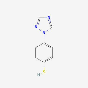 molecular formula C8H7N3S B2380824 4-(1,2,4-Triazol-1-yl)benzenethiol CAS No. 123916-01-8
