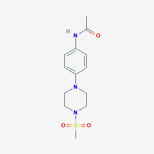 molecular formula C13H19N3O3S B238083 N-{4-[4-(methylsulfonyl)piperazin-1-yl]phenyl}acetamide 
