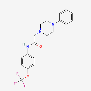molecular formula C19H20F3N3O2 B2380835 2-(4-phenylpiperazin-1-yl)-N-[4-(trifluoromethoxy)phenyl]acetamide CAS No. 524062-32-6