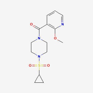 molecular formula C14H19N3O4S B2380842 (4-(Cyclopropylsulfonyl)piperazin-1-yl)(2-methoxypyridin-3-yl)methanone CAS No. 1226457-68-6