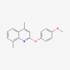 molecular formula C18H17NO2 B2380854 2-(4-Methoxyphenoxy)-4,8-dimethylquinoline CAS No. 338415-73-9