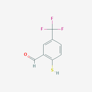 molecular formula C8H5F3OS B2380856 2-巯基-5-(三氟甲基)苯甲醛 CAS No. 1379324-37-4
