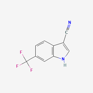 molecular formula C10H5F3N2 B2380863 6-(三氟甲基)-1H-吲哚-3-腈 CAS No. 934290-68-3