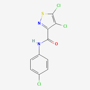 molecular formula C10H5Cl3N2OS B2380869 4,5-dichloro-N-(4-chlorophenyl)isothiazole-3-carboxamide CAS No. 694497-36-4