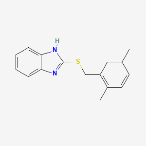 molecular formula C16H16N2S B2380881 2-[(2,5-dimethylphenyl)methylsulfanyl]-1H-benzimidazole CAS No. 615280-11-0