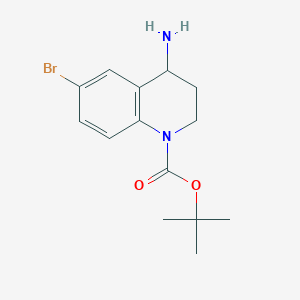 molecular formula C14H19BrN2O2 B2380882 Tert-butyl 4-amino-6-bromo-3,4-dihydro-2H-quinoline-1-carboxylate CAS No. 1824468-65-6