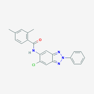 molecular formula C21H17ClN4O B238089 N-(6-chloro-2-phenyl-2H-1,2,3-benzotriazol-5-yl)-2,4-dimethylbenzamide 