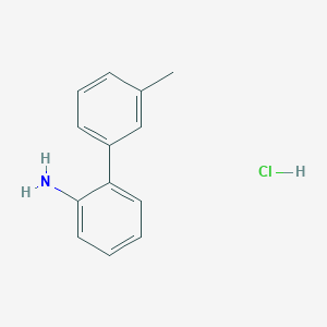 molecular formula C13H14ClN B2380893 2-氨基-3'-甲基联苯盐酸盐 CAS No. 139769-13-4