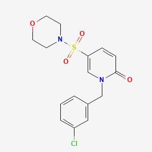 molecular formula C16H17ClN2O4S B2380896 1-(3-氯苄基)-5-(吗啉磺酰基)吡啶-2(1H)-酮 CAS No. 1251676-25-1