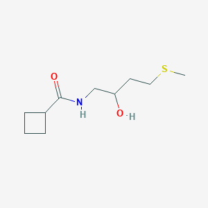 molecular formula C10H19NO2S B2380897 N-(2-Hydroxy-4-methylsulfanylbutyl)cyclobutanecarboxamide CAS No. 2320514-37-0