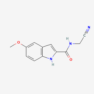 molecular formula C12H11N3O2 B2380908 N-(cyanomethyl)-5-methoxy-1H-indole-2-carboxamide CAS No. 1808799-40-7