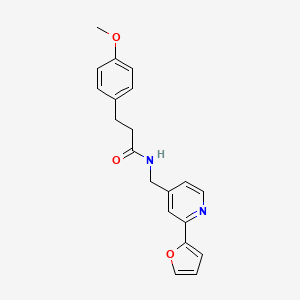 molecular formula C20H20N2O3 B2380911 N-((2-(furan-2-yl)pyridin-4-yl)methyl)-3-(4-methoxyphenyl)propanamide CAS No. 2034341-58-5