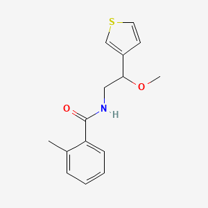 molecular formula C15H17NO2S B2380915 N-(2-甲氧基-2-(噻吩-3-基)乙基)-2-甲基苯甲酰胺 CAS No. 1448065-31-3
