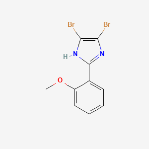 molecular formula C10H8Br2N2O B2380916 4,5-二溴-2-(2-甲氧基苯基)-1H-咪唑 CAS No. 1190627-25-8