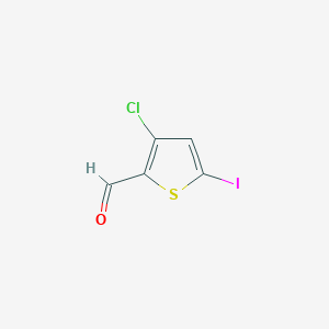 molecular formula C5H2ClIOS B2380919 3-氯-5-碘噻吩-2-甲醛 CAS No. 2580220-51-3