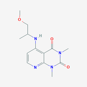 molecular formula C13H18N4O3 B2380924 5-((1-methoxypropan-2-yl)amino)-1,3-dimethylpyrido[2,3-d]pyrimidine-2,4(1H,3H)-dione CAS No. 946203-41-4