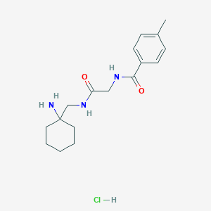 molecular formula C17H26ClN3O2 B2380937 N-[2-[(1-氨基环己基)甲基氨基]-2-氧代乙基]-4-甲基苯甲酰胺;盐酸盐 CAS No. 1591200-62-2