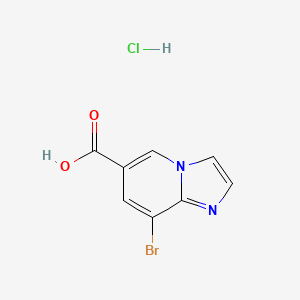 molecular formula C8H6BrClN2O2 B2380940 8-Bromoimidazo[1,2-a]pyridine-6-carboxylic acid hydrochloride CAS No. 1820666-77-0